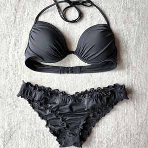 NWOT Shade & Shore Black Bikini